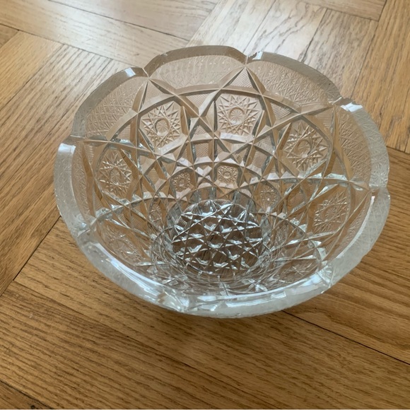 Vintage Bohemian Crystal Bowl - 7 inches - Picture 7 of 13